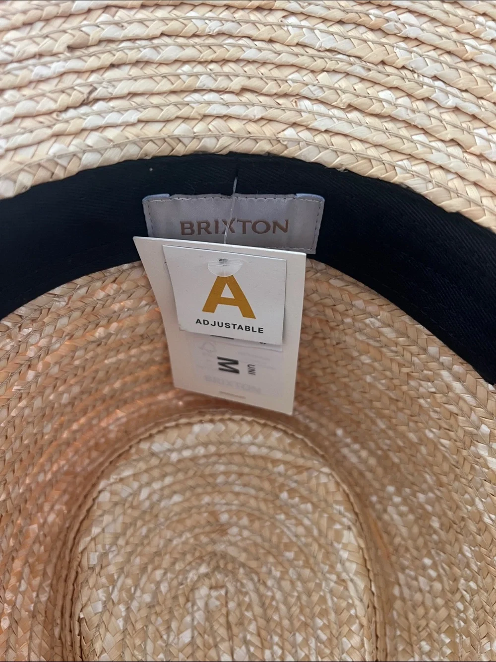 Brixton Wide-Brim Straw Fedora with Black Band